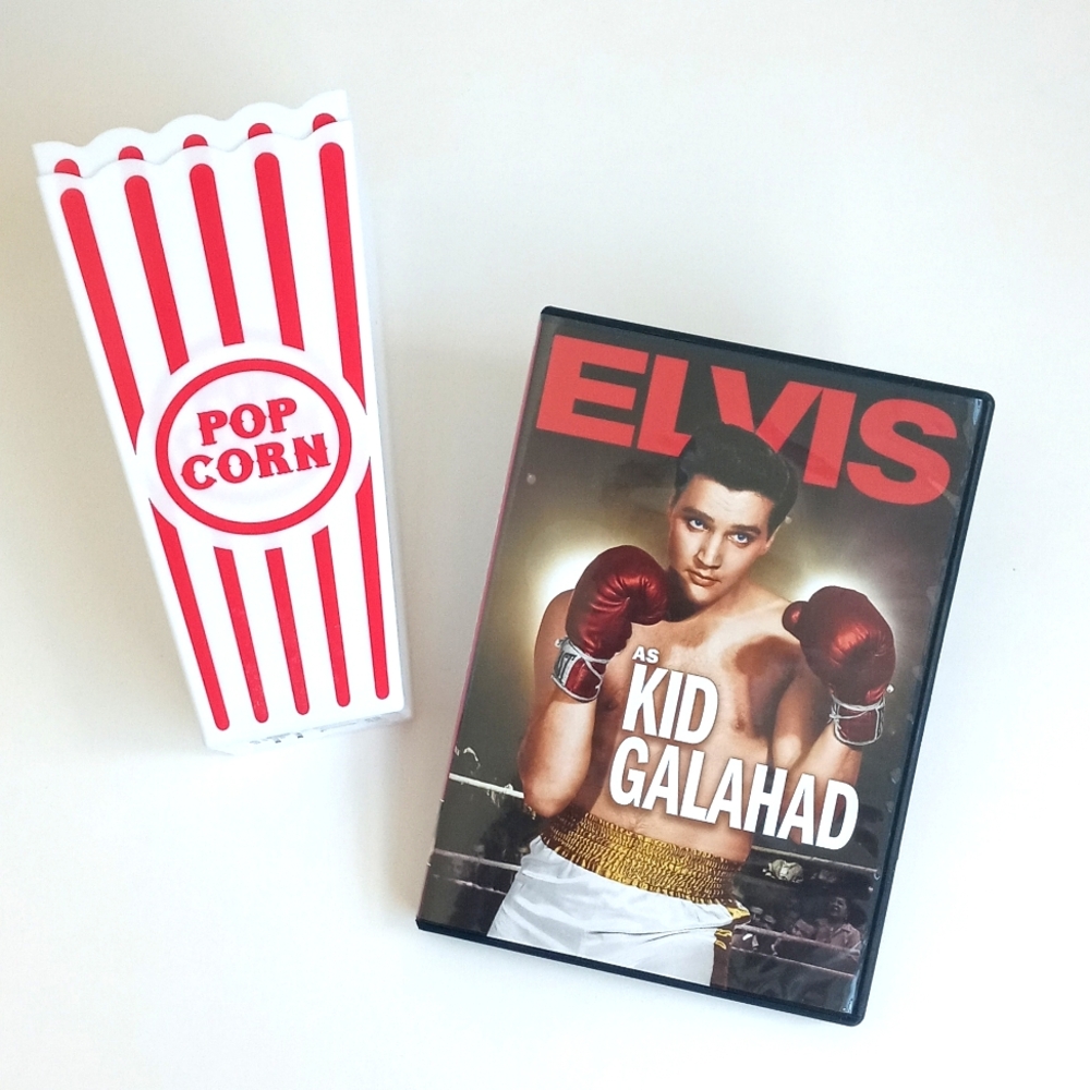 Elvis As Kid Galahad DVD (1962) Elvis Presley Movie & 2 New Popcorn Containers